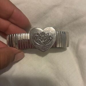 Juicy Couture Silver Heart Emblem Bracelet